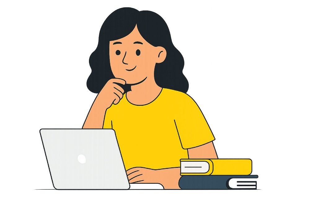 Young Woman Working on Laptop